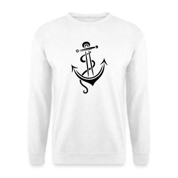 Anker Tattoo Ahoi Kapitän Sportler - Unisex Pullover - Weiß - Vorne