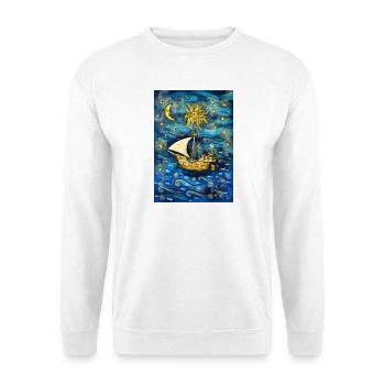 Navire dans l’océan étoilé - Sweat-shirt Unisexe - blanc - Devant