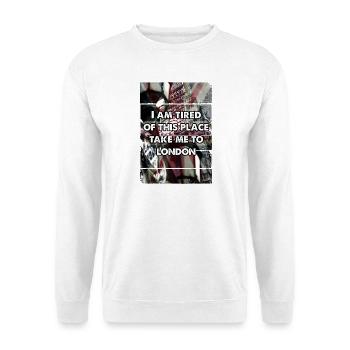London Dream Grunge Collage Tee - Unisex Sweatshirt - white - Front