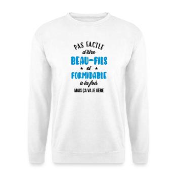 Beau Fils - Beau-Fils - Famille - Mariage - Tshirt - Unisex Sweatshirt - white - Front