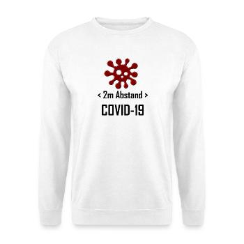 Roter Virusstern auf Schwarz - Unisex Pullover - Weiß - Vorne
