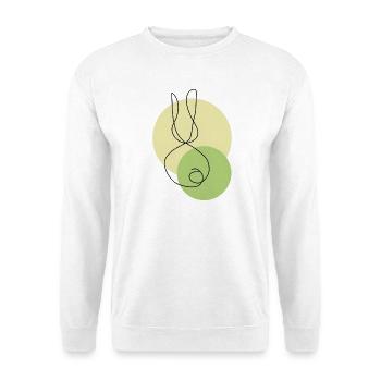 Hase lineart - Unisex Pullover - Weiß - Vorne