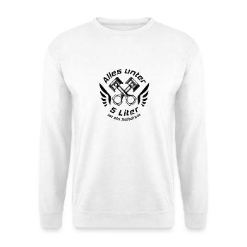 V8 Motor Engine US Car Muscle Car Hubraum 5 Liter - Unisex Pullover - Weiß - Vorne