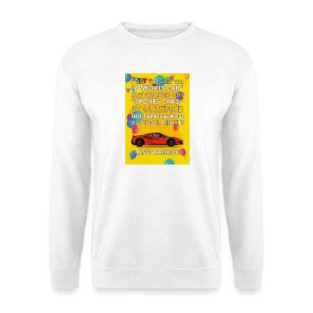 Italienischer Sportwagen - Geburtstagskarte - Unisex Pullover - Weiß - Vorne