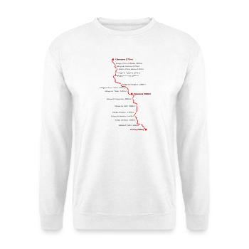 Parcours rouge GR20 - Sweat-shirt Unisexe - blanc - Devant