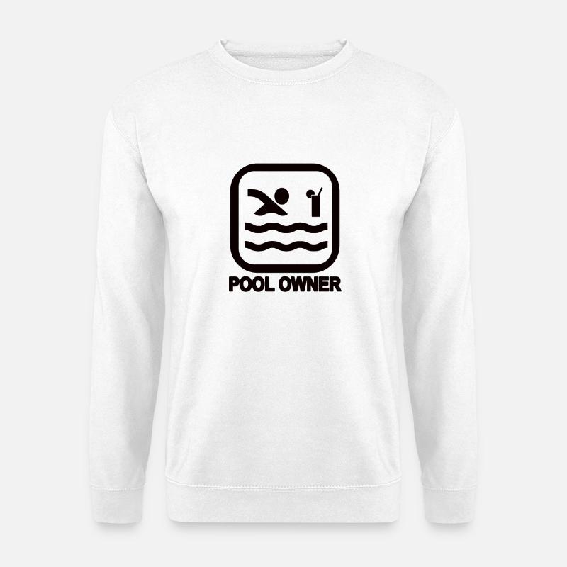 Pool Owner schwarz - Unisex Pullover - Weiß