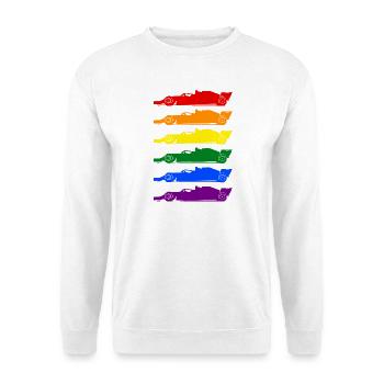 Racing Car LGBT lgbtqia pride - Unisex Sweatshirt - white - Front
