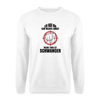 Schwanger Eltern Statement Babyglück Familienglück - Unisex Pullover - Weiß - Vorne