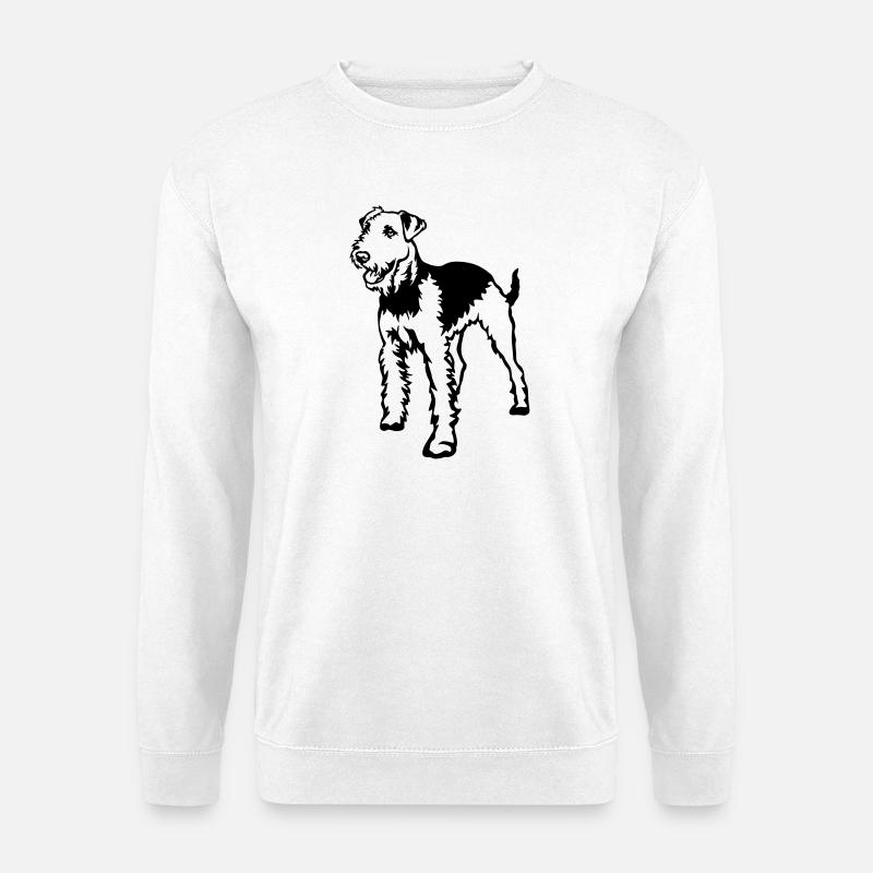 Airedale Terrier - Unisex Pullover - Weiß
