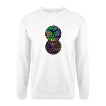 Chromatic Crack Duo - Unisex Pullover - Weiß - Vorne