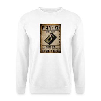 WANTED CASSETTE AUDIO - Unisex Sweatshirt - white - Front