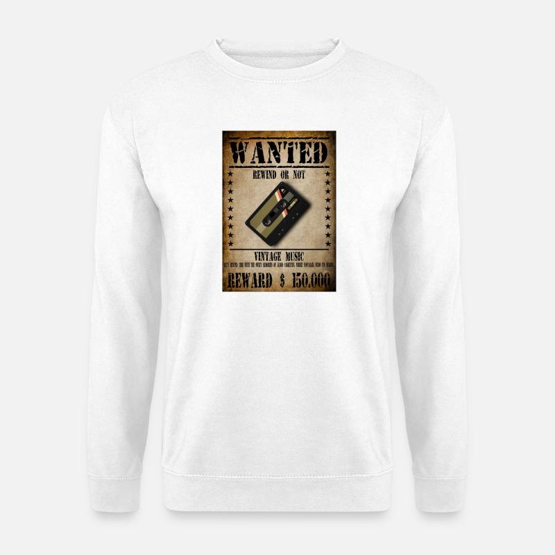 WANTED CASSETTE AUDIO - Unisex Sweatshirt - white