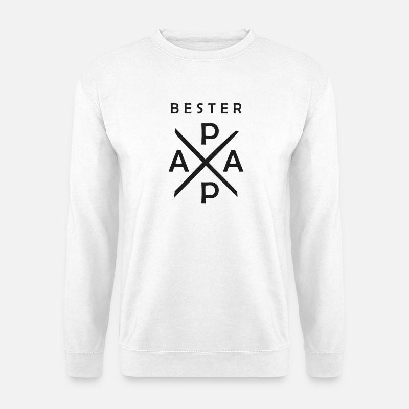 papa bester papa - Unisex Pullover - Weiß