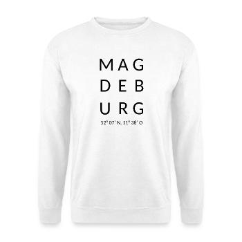 Magdeburg Schriftzug - Unisex Pullover - Weiß - Vorne
