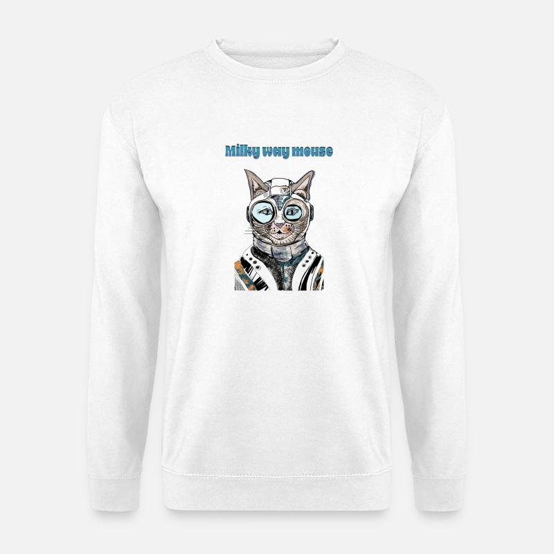 Milchstraßen-Maus - Unisex Pullover - Weiß
