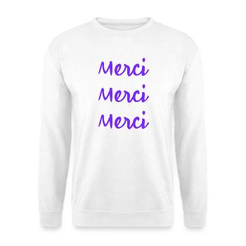 MERCI. MAÎTRESSE. MAÎTRE. MERCI MAÎTRESSE - Sweat-shirt Unisexe - blanc - Devant