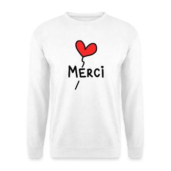 MERCI. MAÎTRESSE. MAÎTRE. MERCI MAÎTRESSE - Sweat-shirt Unisexe - blanc - Devant