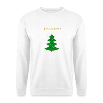 Weihnachtsbaum Frohes Fest - Unisex Pullover - Weiß - Vorne