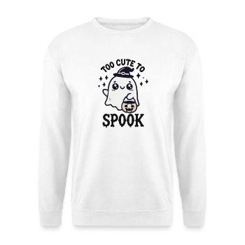 Fantôme mignon Trop mignon pour être effrayé - Sweat-shirt Unisexe - blanc - Devant