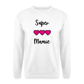 MAMIE. MAMAN. GRAND-MERE. FÊTE DES MÈRES - Sweat-shirt Unisexe - blanc - Devant