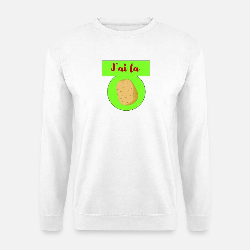 Ich habe die Kartoffel - Unisex Pullover - Weiß