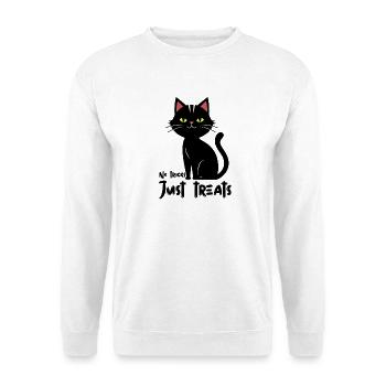 Glowing Cat Silhouette Illustration - Unisex Sweatshirt - white - Front