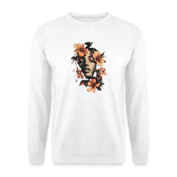 Femme Tête Fleurs Journée Internationale de la Femme Abstrait Créatif - Sweat-shirt Unisexe - blanc - Devant
