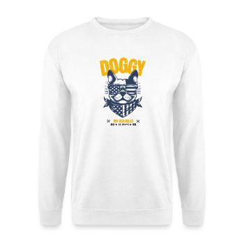 Cooler Hund mit Sonnenbrille – "My Dog Rules" - Unisex Pullover - Weiß - Vorne