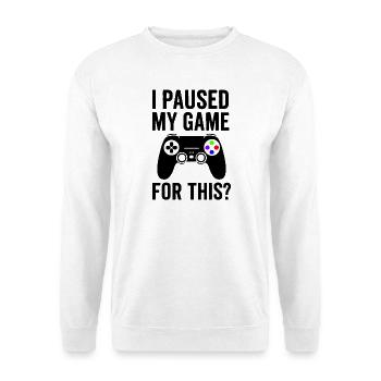 Pause de jeu - Thème Consola - Sweat-shirt Unisexe - blanc - Devant