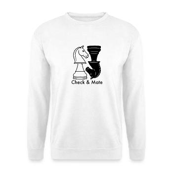 Elegantes botanisches Line-Art-Design - Unisex Pullover - Weiß - Vorne