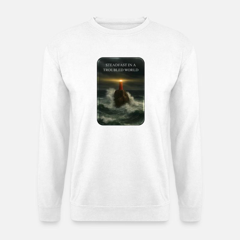 STEADFAST IN A TROUBLED WORLD - Unisex Sweatshirt - white