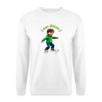 Kleiner Junge und Musiknoten - Unisex Pullover - Weiß - Vorne