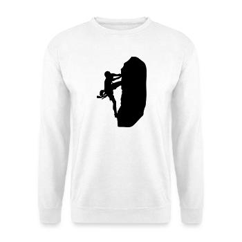klettern_bergsteigen_silhouette - Sweat-shirt Unisexe - blanc - Devant