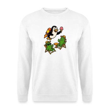 Jetpack Penguin - Unisex Sweatshirt - white - Front