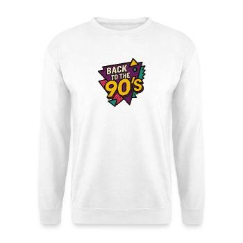 Retro 90s Style Key Art - Unisex Pullover - Weiß - Vorne