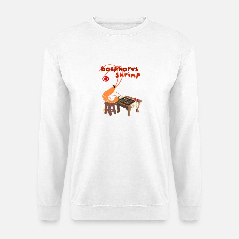 Bosporus-Garnelen, Istanbul - Unisex Pullover - Weiß