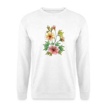 Fleur - Sweat-shirt Unisexe - blanc - Devant