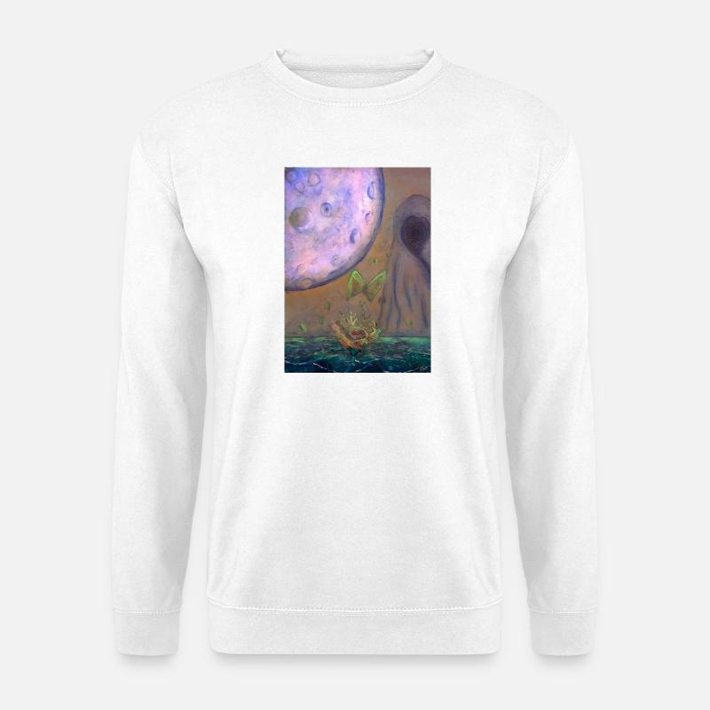 Celestial Dreamscape Illustration - Unisex Sweatshirt - white
