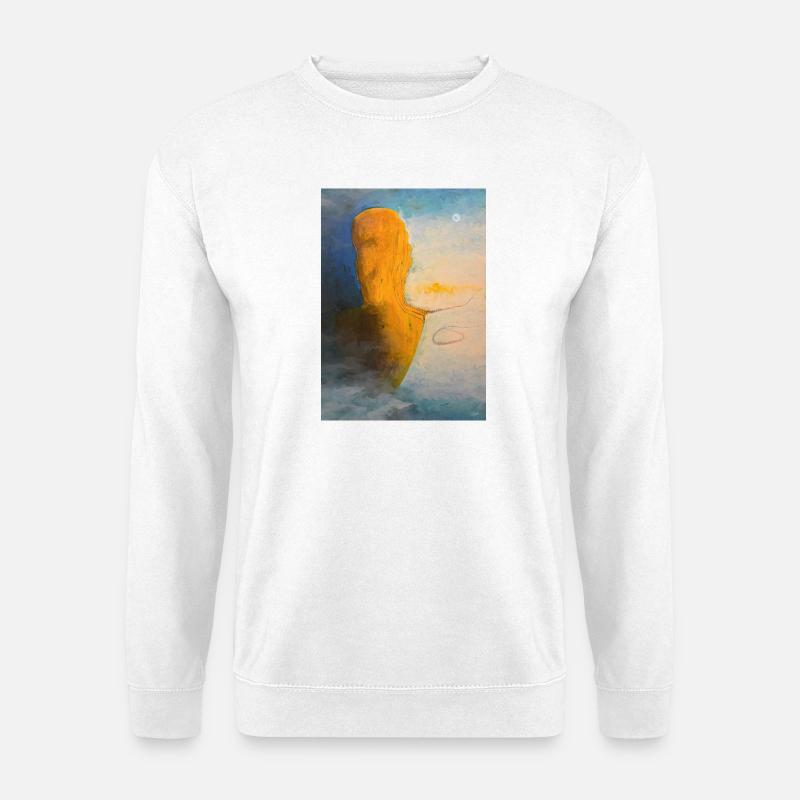 Abstract Multitude Human Silhouettes - Unisex Sweatshirt - white