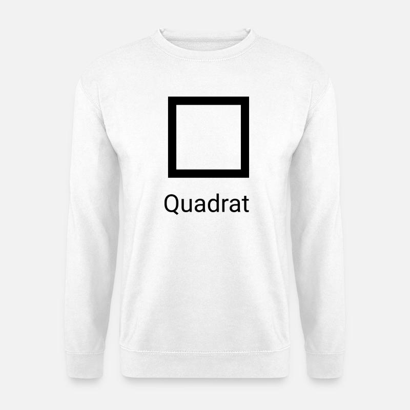 LiGu Design - Quadrat - mit Schrift  - Unisex Pullover - Weiß