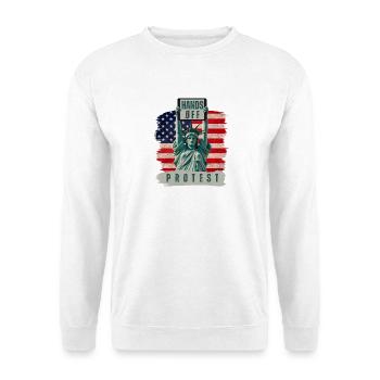 Finger weg von Protest - Unisex Pullover - Weiß - Vorne