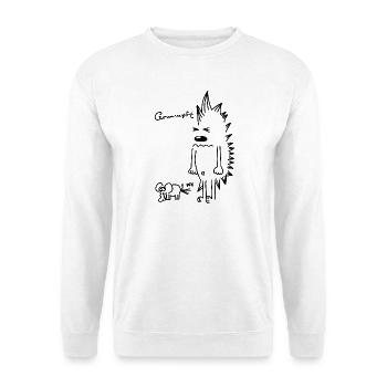 Hérisson et éléphant – Motif de dessin animé d’animal amusant - Sweat-shirt Unisexe - blanc - Devant
