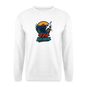 Ker Kreol 974 Ikonische Insel 02 - Unisex Pullover - Weiß - Vorne