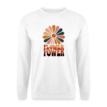 Flower Power Retro Sunrise - Unisex Sweatshirt - white - Front