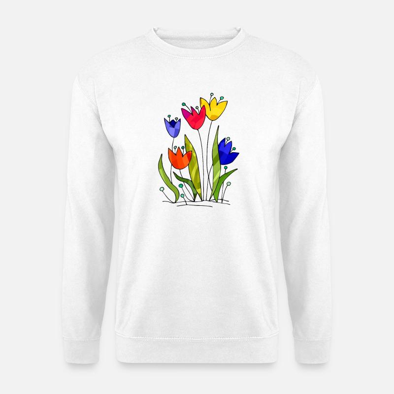 Blumen - Unisex Pullover - Weiß