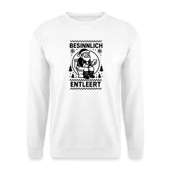 Besinnlich Entleert Santa Weihnachtsmann Toilette - Unisex Pullover - Weiß - Vorne