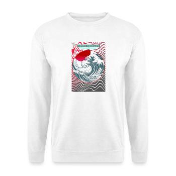 Red Sun Circle Wave Dance - Unisex Sweatshirt - white - Front
