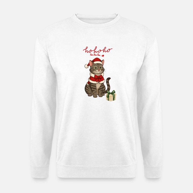 HoHoho, Grey Cat - Unisex Sweatshirt - white