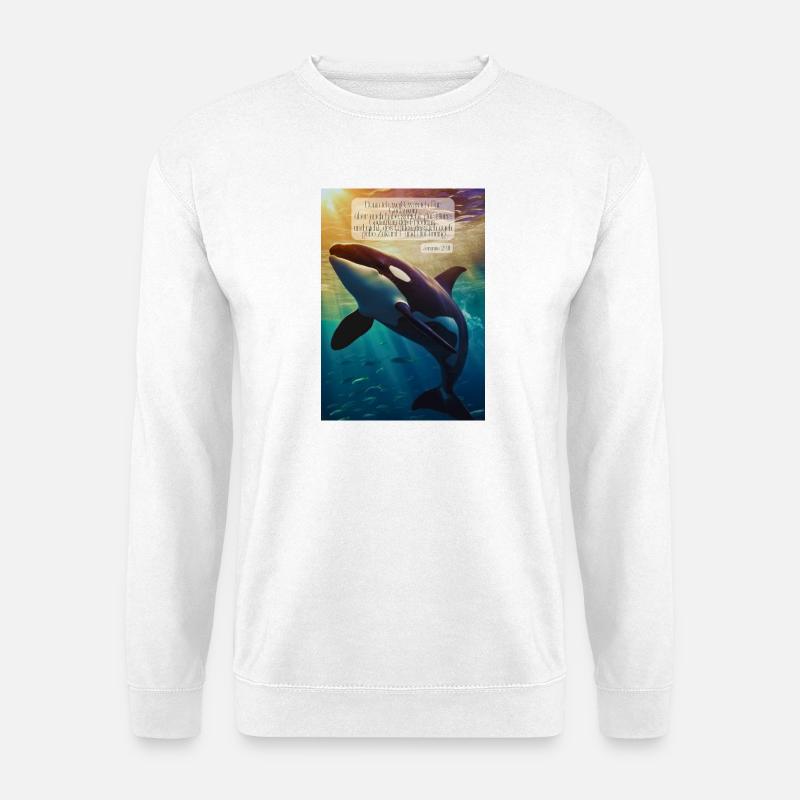 Orca Unterwasser Hoffnungsvers - Unisex Pullover - Weiß