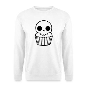 Spooky Cupcake | Halloween Skull - Unisex Sweatshirt - white - Front